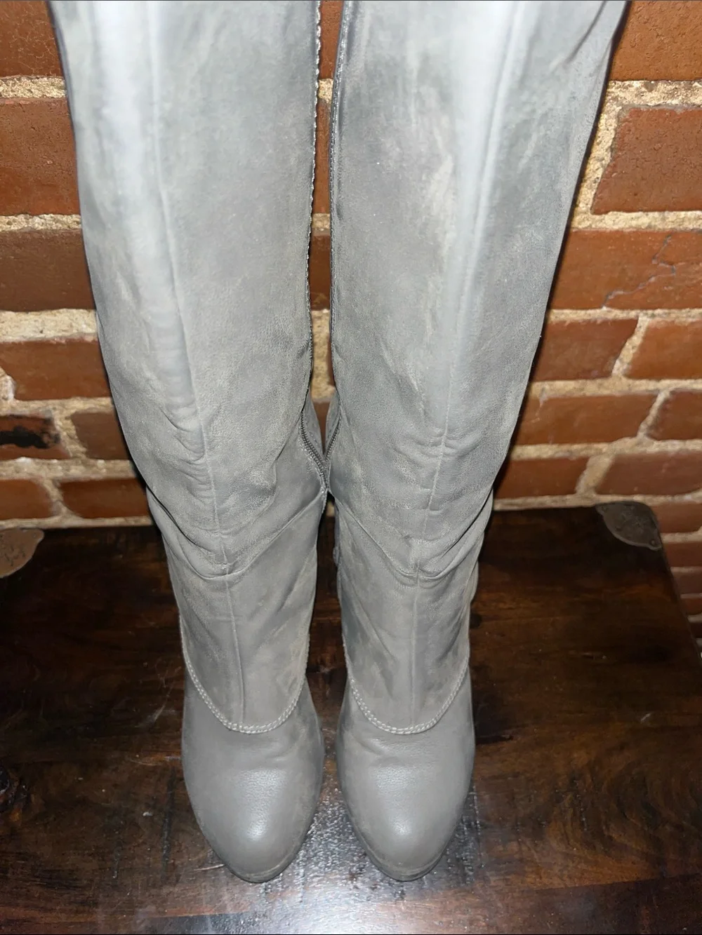 Fergalicious Gray Riding Boots
